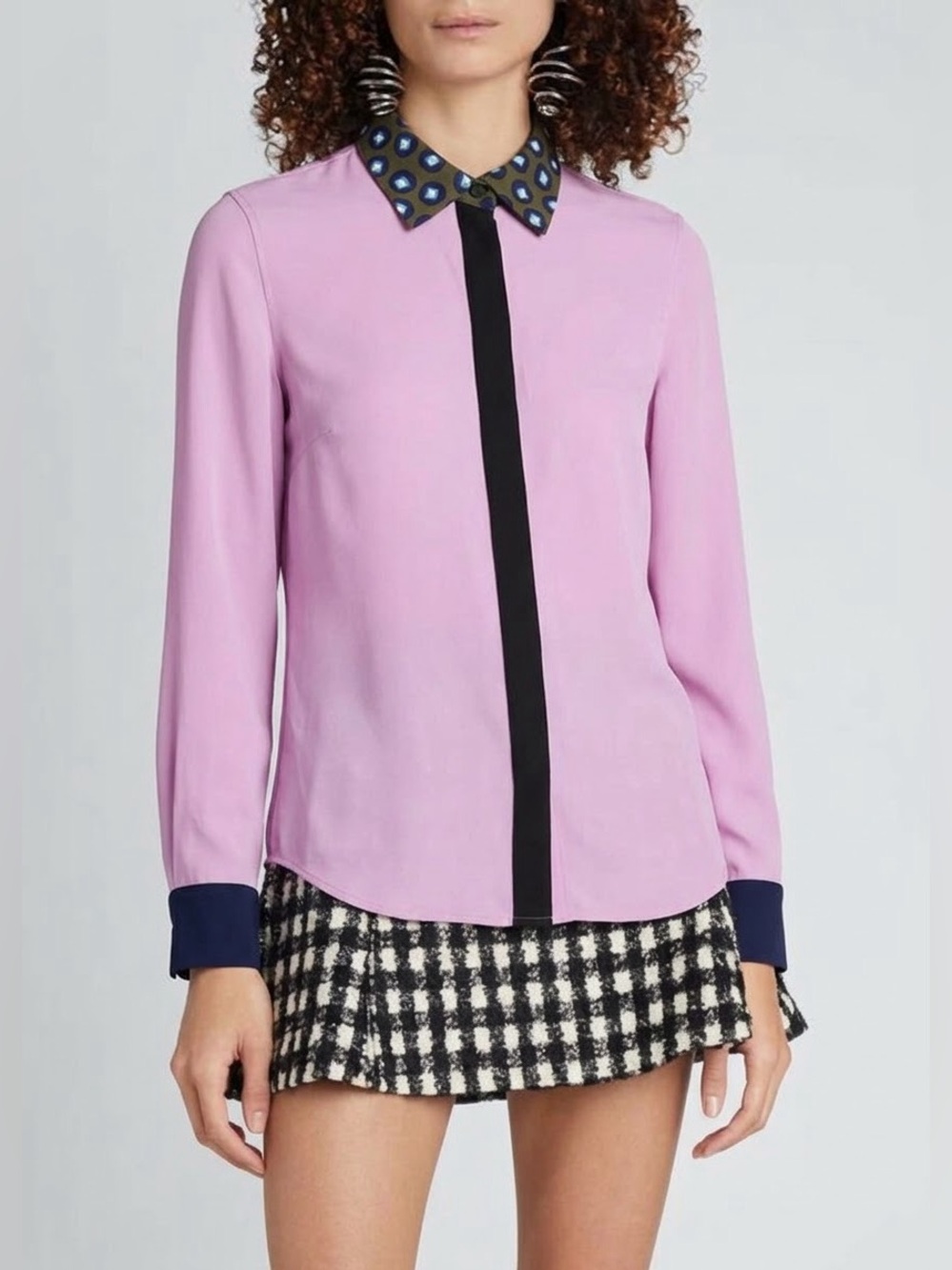J.Crew Statement Colorblock Button-Up Blouse